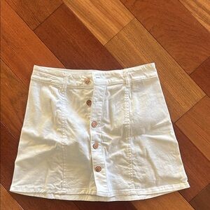 Celebrity Pink White Button-Down Mini Skirt